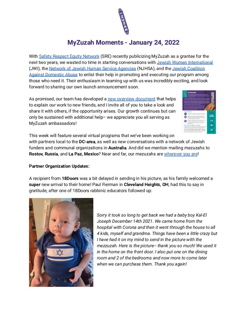 thumbnail of MyZuzah Moments – January 24, 2022
